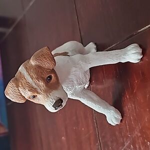 Charming Brown and White Dog Figurine